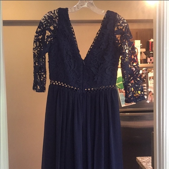 Lulu’s Navy Blue Lace Maxi - Size Small - Picture 4 of 4